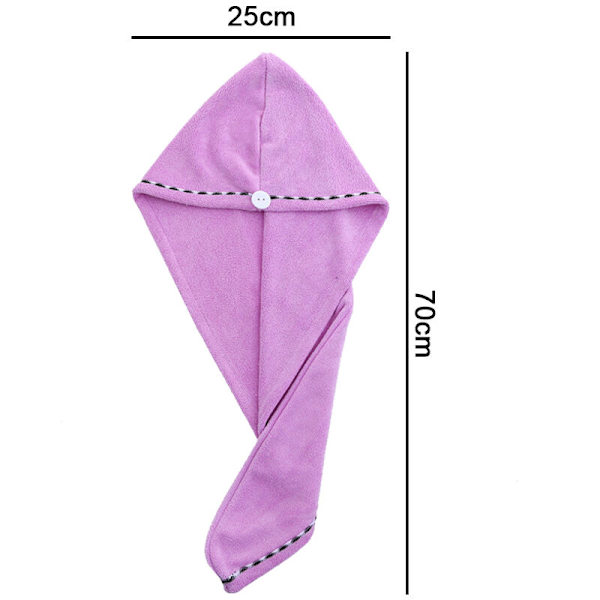 Hårhåndklæder til kvinder, 3-pak super bløde absorberende mikrofiber turbaner twist hår wrap lys lilla + lyseblå + beige