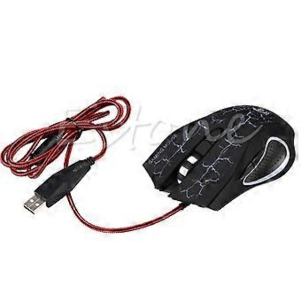 6 Knappar USB RGB Mus 5500DPI Justerbar USB Trådbunden Mus Optisk Spelmus