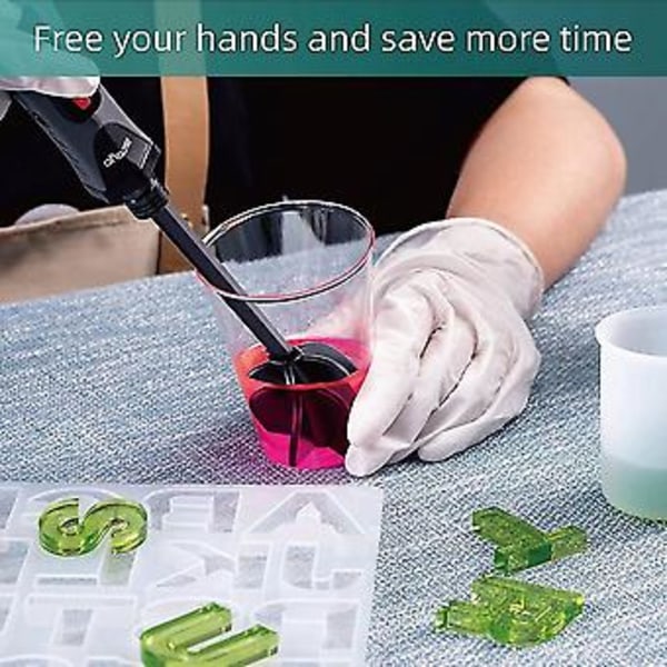 Resin Mixer, Håndholdt Epoxy Mixer Til Minimering af Bobler, Epoxy Resin Mixer Til Resin, Silic Ng
