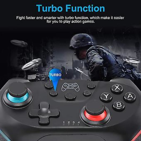 Switch-kontroller for Nintendo Switch med 6-akset Gyro