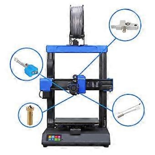 3D-skrivare Extruder Hotend Kit för X1/GENIUS Munstycke, Heatbreak, Värmeblock, Termistor