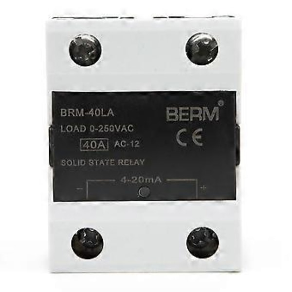 BERM BRM-40LA Solid State Relä 4~20mA AC 0~250V 40A Flamskyddsrelä