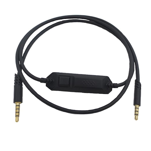 Svart slitesterk lydkabel øretelefonkabel for Logitech Astro A10 A40 Gaming Headset Hodetelefoner Tilbehør