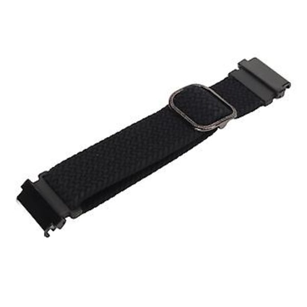 Nylon Vævet Urrem Justerbart Spænde Armbånd Udskiftning Sportsurrem til Fenix 7 6 5 Sort