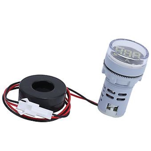 Digital Strömmätare Universal Amperemeter Signalindikatorlampa AC 220V AD16‑22DSA Vit