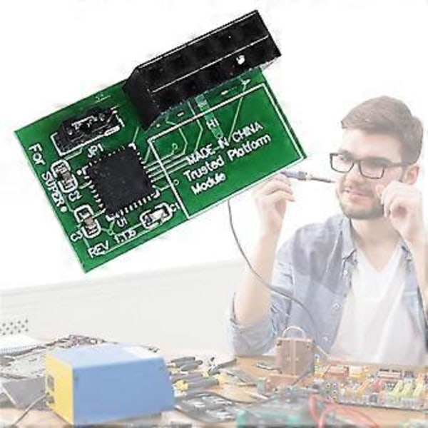 10Pin SPI TPM 2.0 Modul Trusted Platform TPM 2.0 Horisontal Trusted Platform Modul til -AOM-TPM-Parallel(B)