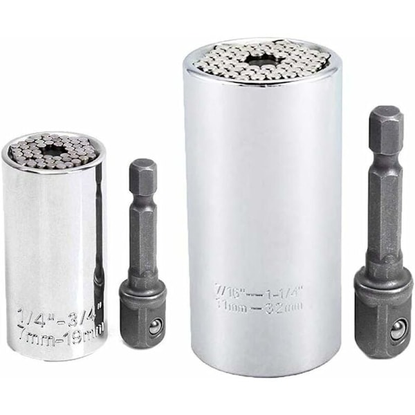 4Pcs Universal Socket Wrench 7-32mm Multifunctional Sleeve Chrome Vanadium Alloy Magic Sleeve Portfolio Tools Sleeve Head