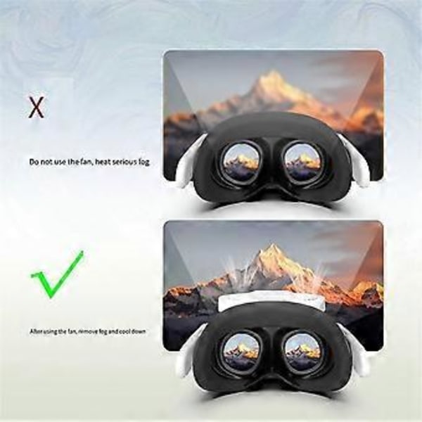 Til 3 Luftcirkulations Ansigtsdækning med Køleventilator VR Headset Udskiftnings Interface Maske til Quest3 B