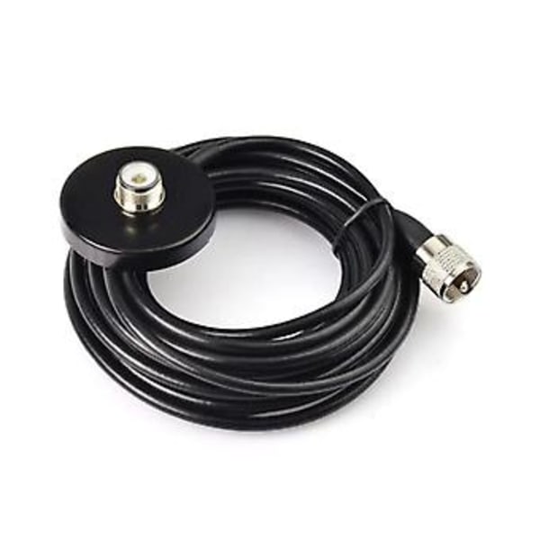 Kjøretøy/bil Mobilradio VHF/UHF Dual Band Antenne 9cm Base Magnetisk Feste BNC Hann 5m Kabel For BC