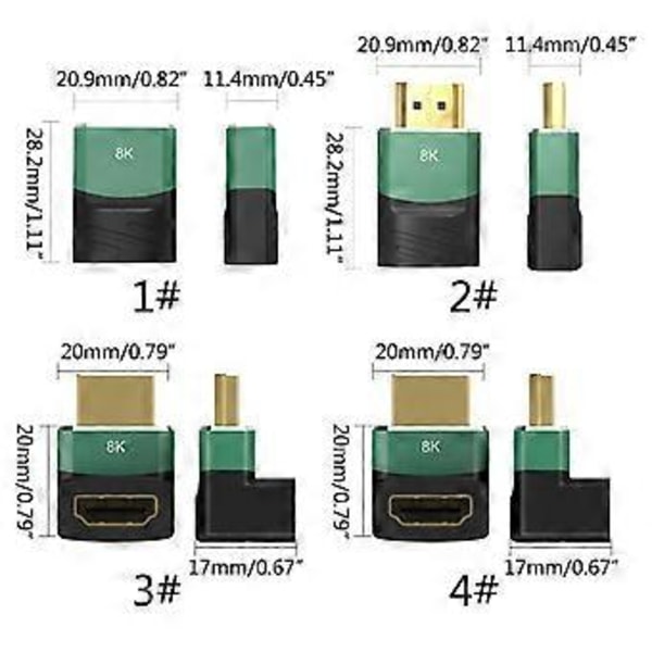 HDMI-kompatibel 2.1 Adapter Förlängare 8K 60Hz 4K 120Hz 48Gbps eARC HDR Video