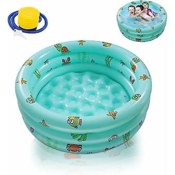 Ring Oppustelig Swimmingpool, Rund Oppustelig Børnepool Oppusteligt Badekar Børnepool Indendørs Og Udendørs 100cm 27cm