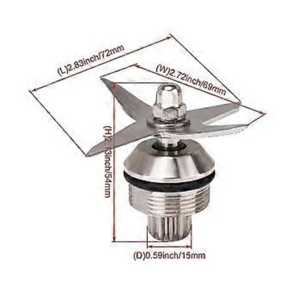 Metall Mixer Del Skäraggregat Kit Ersättning För Vitamix Silver