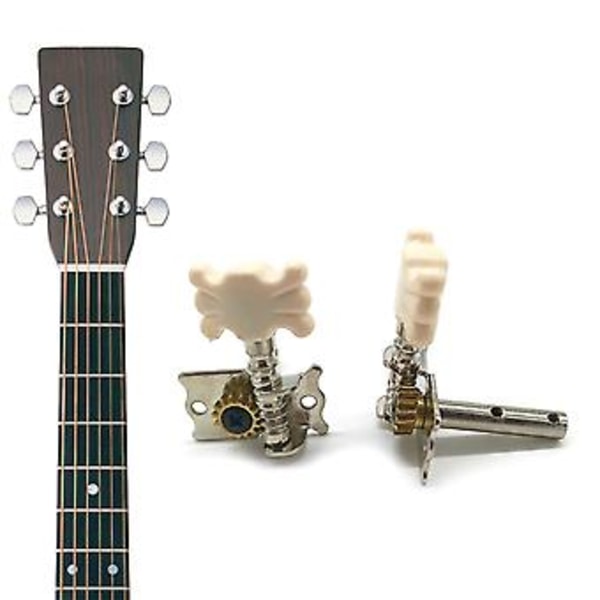 Stämskruvar för Gitarr, 3L 3R Klassiska Gitarrstämskruvar Stämmekanik Maskinhuvuden Rattar
