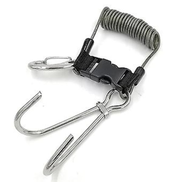 S Reef Less Steelhook Kaksinkertainen Sukellusriutta Koukku Spiraalijousella Sukellusturvallinen Lisävaruste