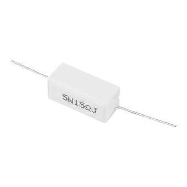 10 stk. Cementmodstand Effektmodstand 5% Elektroniske komponenter 5W (15R)
