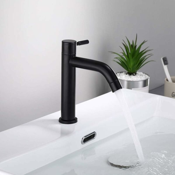 Matte Black Stainless Steel Bathroom Faucet