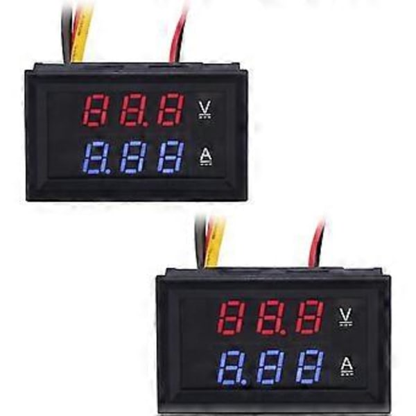 2 kpl 0,28 tuuman volttimittari ampeerimittari moduuli LED-näytöllä DC 0-100V 10A (santanxing)
