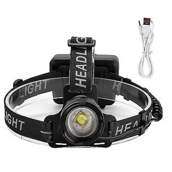 USB Laddningsbar LED Pannlampa Utomhus Portabel Strålkastare Ficklampa för Cykling Camping