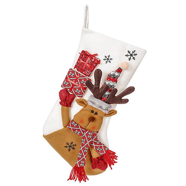 Jule Strømpe For Jenter Gutter Xmas Tre Mantel Fest Dekor Stil 3