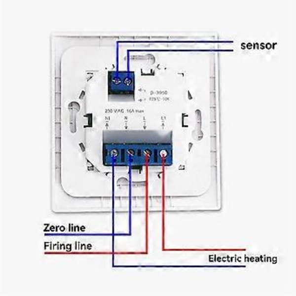 MK05 Rumstermostat Golvvärme Rumstermostat 220V 16A Temperaturregulator för Golvvärmesystem Svart