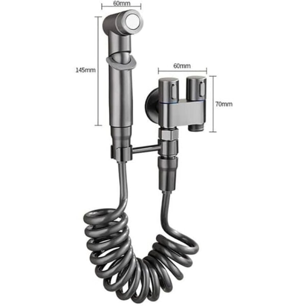 1-i-2-ut dobbel kontrollventil mini multifunksjonskran mini dusjtrykk baderomsett for bidet og dusj-A