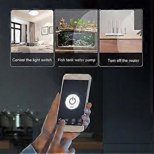 Älykäs WiFi-relekytkinmoduulisarja, Inching Self-Locking Interlocking -moduuli 1-tie AC85-250V kotelolla ja kaukosäätimellä