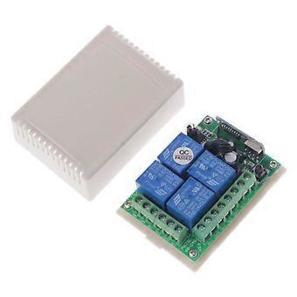 DC 24V 4-kanavainen 4CH RF langaton kauko-ohjainkytkinjärjestelmä vastaanotin + lähetin 315MHz autotallin oven portille
