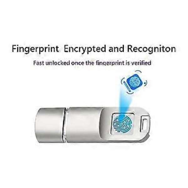 Fingeravtryck USB3.0 Flash Drive 128G Exakt Identifiering Sekretesshantering Nyckel USB Fingeravtryck Flash Drive