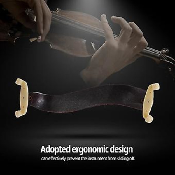Hållbart Violin Axelstöd Pad Hållare för 3/4 4/4 Storlek Musikinstrument Tillbehör (Röd)