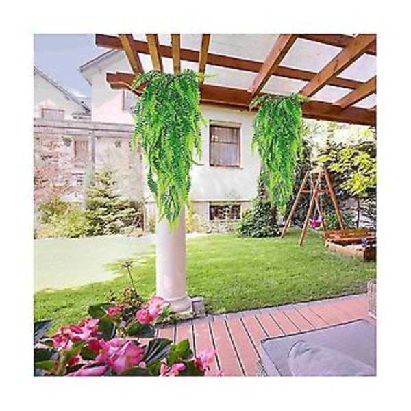 83 cm Persisk Bregneblade Vinstokke Rotte Hængende Kunstig Plante Blad Græs Bryllup