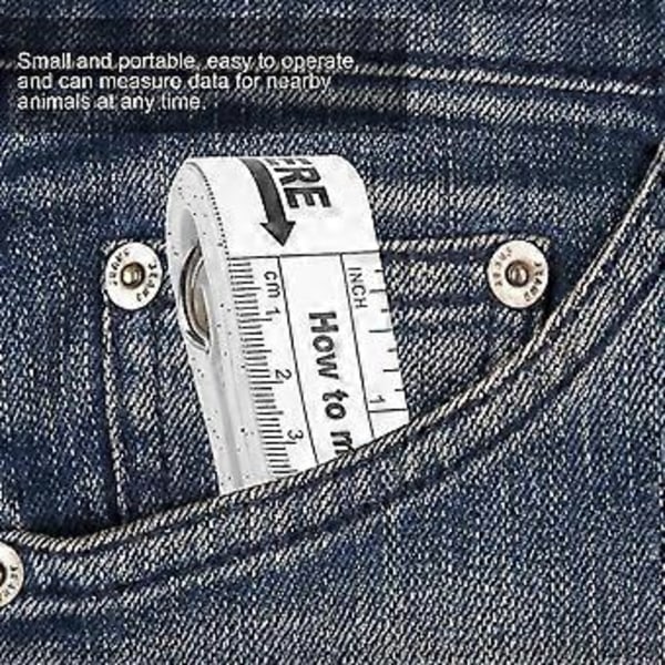 Mätband för Höjd & Vikt Häst & Ponny Enkel Mätning 2,5 Meter/ 98 Tum