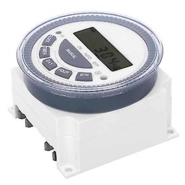 Ajastinkytkin Elektroninen LCD Digitaalinen Näyttö Ajanohjauskytkimet TM619H‑2 DC12VAC