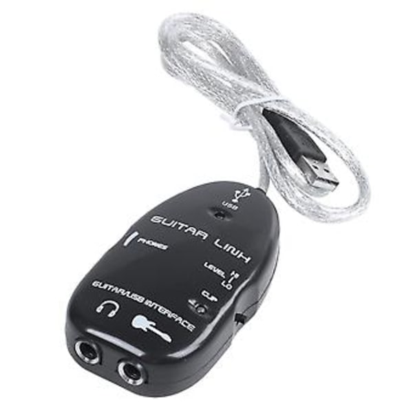 Gitarr till USB-gränssnittskabeladapter /PC Inspelning CD Studio Laptop