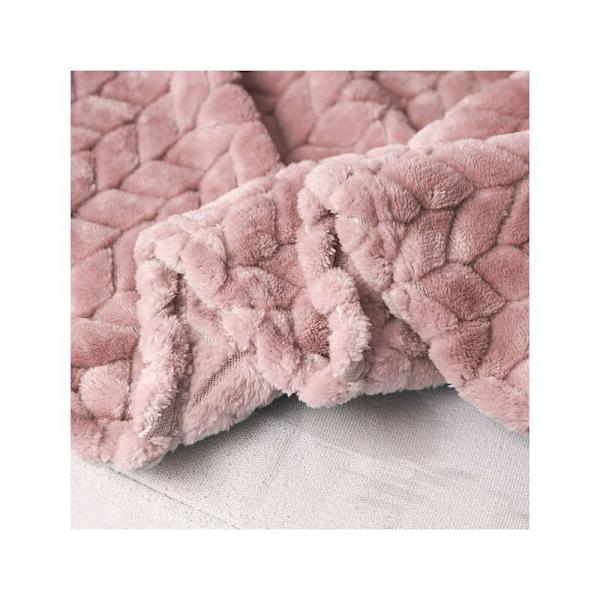 Supermjuk flanellfilt, högkvalitativ mikrofiber, rosa 127 x 178 cm, mysig och varm, lämplig för alla årstider
