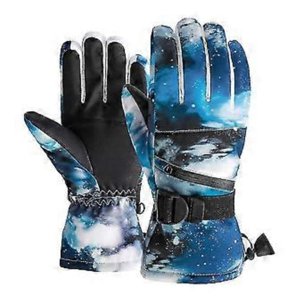 Vinter Herre Ultralette Skihandsker Touch Screen Fleece Varme Dame Børn Snowboard Handsker Vandtætte Motorcykel Termiske Snehandsker (xl) Hs