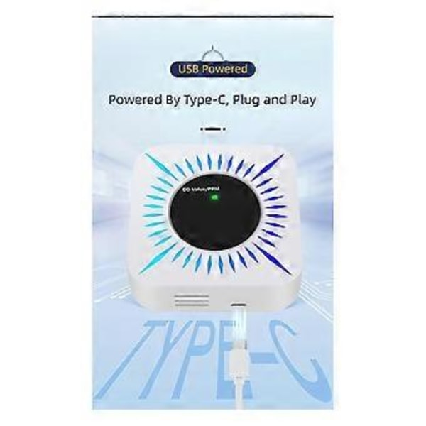 Tuya Smart WiFi Zigbee Gas Kulilte Detektor Multifunktionel Alarm 80DB Alarm APP Trådløs Kontrol(B)