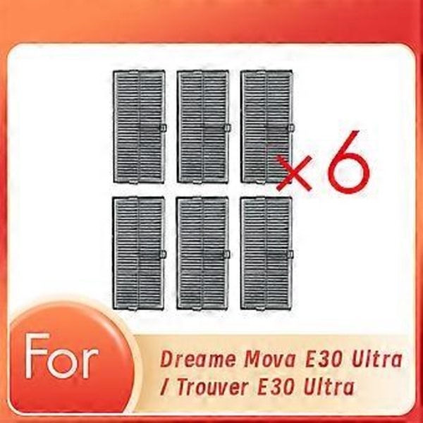 6 stk. Rengjøringsfilter for E30 Ultra / Trouver E30 Ultra feierobot tilbehør