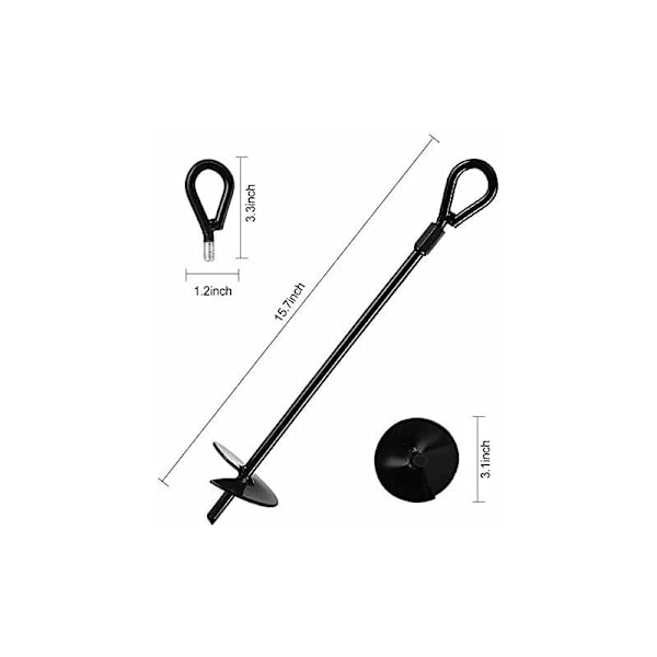 Maan Ankkurit, Raskaat 38cm Ruuvikatokset, Trampoliini Maan Ankkurit (4 kpl)-Fei Yu