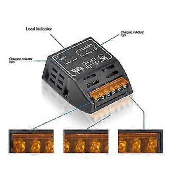 Solar Controller Cmp12 20a 12v/24v Solcelleanlæg Overvågning Pv Pwm