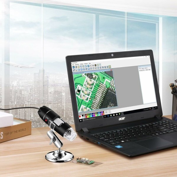 USB-digitaalinen mikroskooppi, käsikäyttöinen 40X-1000X suurennosendoskooppi, Mini-videokamera Windows 7/8/10 Mac Linux Androidille (OTG:llä)