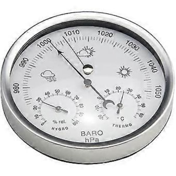 Vejrstation Analog Ur Barometer Med Termometer Hygrometer Lufttryksmålinger Simpel Og Letlæselig