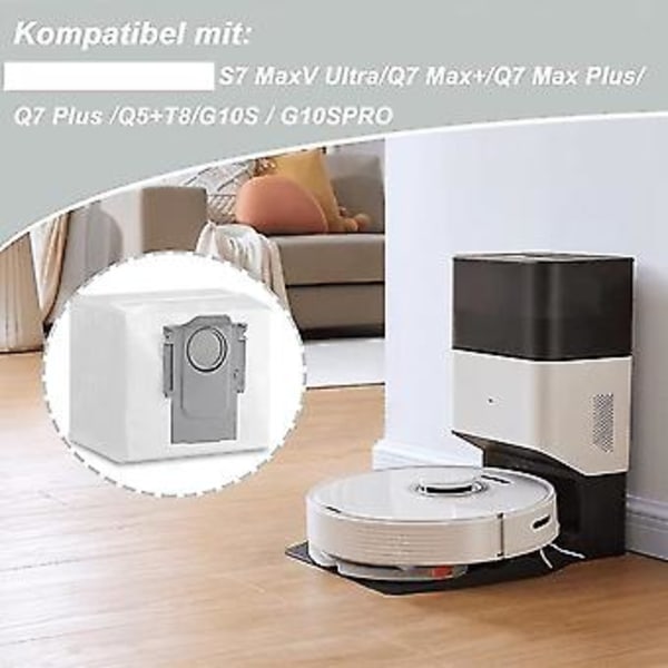 Vaihto pölypussi yhteensopiva Max+ Q5+ G10s robotti-imurin lisävarusteisiin imuripussien kanssa