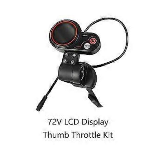 Qs-s4 72v Tumgasreglage LCD Display Mätare Kit+-60 Kabel Endast För Zero 11x Elektrisk Scooter 6pin Di