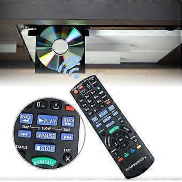 Enkel Ersättningsfjärrkontroll för Blu-ray-spelare DMP-BDT310 DMP-BDT210/215