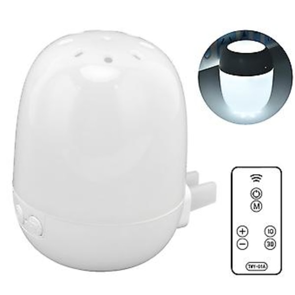 Plug-in LED Nattlampe Justerbar Fjernkontroll LED Nattlampe for Barneromsbelysning CN Plugg 220V Hvit Lys