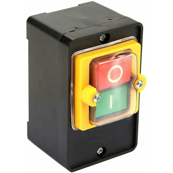 Button switch engine start and stop switch AC220V/380V 10A waterproof on/off switch two buttons with dust box holder