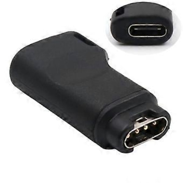 Type C Hunn til 4-pinners Ladekonverter for Quatix 5 Sapphire Vivoactive 3/for 3T