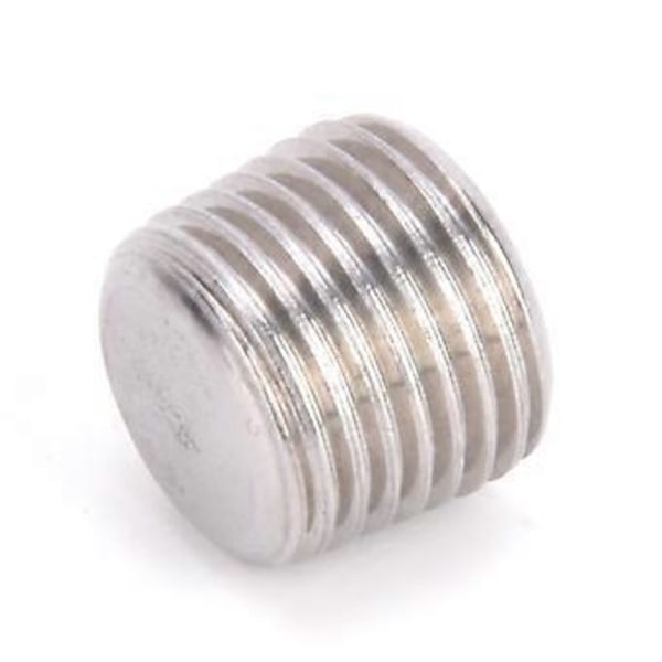 10 stk. 304 Rustfritt Stål Rørfittings Plugg Hode Hann Gjenge BSPP Hex Plugg Hode 1/8in