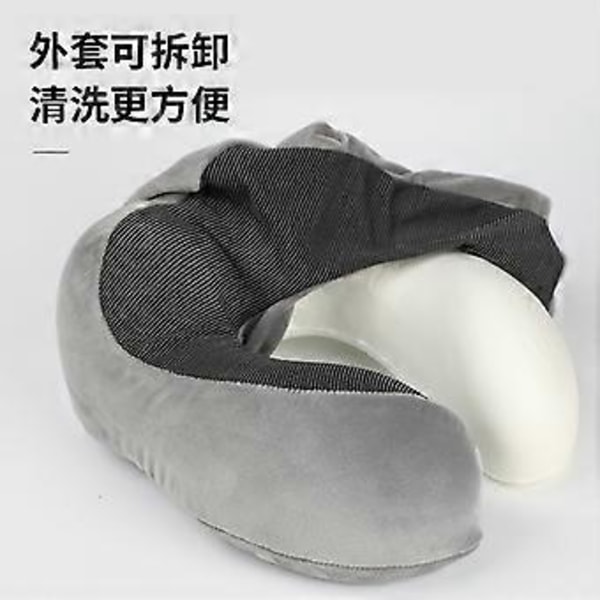 Camelback memory foam U-muotoinen tyyny, kannettava matkatyyny, toimiston lounastauko memory foam hidas palautuva U-muotoinen tyyny, järvensininen 25*28*15cm