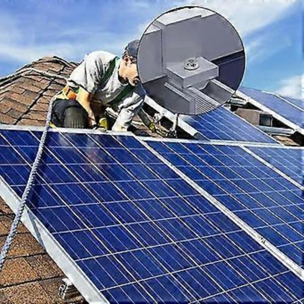 6-pack solpanel monteringsfästen, Z-typ sidopress PV-fästen